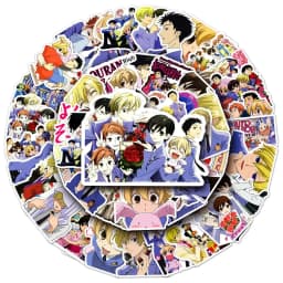 50PCS Ouran High School Host Club Stickers Campus Love Animation Decals Cartoon Toy Fridge Luggage Guitar