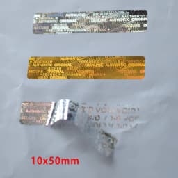 50X10MM AUTHENTIC VALID SECURE GENUINE ORIGINAL Hologram stickers