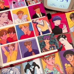 30pcs Handbook Stickers Comics Korean Boy Handbook Character Stickers Diary Album Decorative Junk Journal Cute