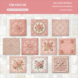 JIANWU Vintage Baroque Relief Flower Animal Landscape Material Collage Scrapbooking Sticker Creative DIY Journal Stationery