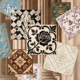 JIANWU Vintage Baroque Relief Flower Animal Landscape Material Collage Scrapbooking Sticker Creative DIY Journal Stationery