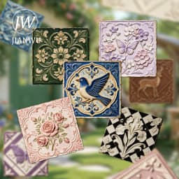 JIANWU Vintage Baroque Relief Flower Animal Landscape Material Collage Scrapbooking Sticker Creative DIY Journal Stationery