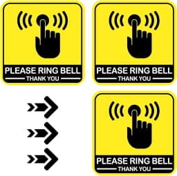 48pcsTiny Please Ring Bell Sticker Please Ring Bell Outdoor Sign Label Ring The Doorbell Sign Sticker 2inch