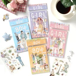 20pcs/1lot kawaii Stationery Sticker Youth Daily junk journal Decorative Scrapbooking DIY Craft Sticker
