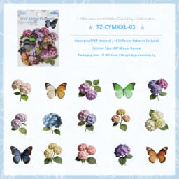 JIANWU Vintage Butterfly Flower Birds Maple Leaf Landscape Material Collage Scrapbooking PET Sticker Creative Journal Stationery