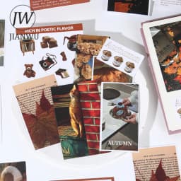 JIANWU Vintage Season Scene Landscape Material Collage Scrapbooking Sticker Creative DIY Journal Stationery