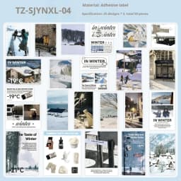 JIANWU Vintage Season Scene Landscape Material Collage Scrapbooking Sticker Creative DIY Journal Stationery
