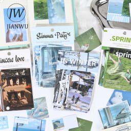 JIANWU Vintage Season Scene Landscape Material Collage Scrapbooking Sticker Creative DIY Journal Stationery