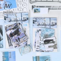 JIANWU Vintage Season Scene Landscape Material Collage Scrapbooking Sticker Creative DIY Journal Stationery