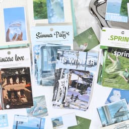 JIANWU Vintage Season Scene Landscape Material Collage Scrapbooking Sticker Creative DIY Journal Stationery