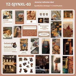 JIANWU Vintage Season Scene Landscape Material Collage Scrapbooking Sticker Creative DIY Journal Stationery