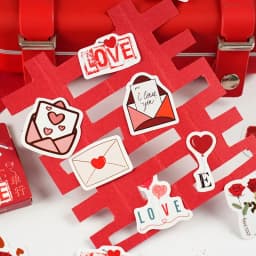 46Pcs/box New Cartoon I LOVE YOU Love Valentine’s Day Decoration Hand Account Graffiti Stationery Stickers for Kids