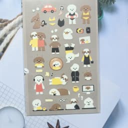 Korean Import Suatelier Teddy Puppy Decorative Stationery Stickers Scrapbooking DIY Diary School Supplies 1096