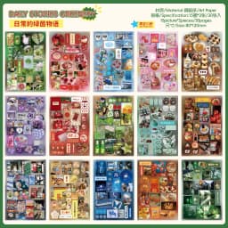 TIANZI Dessert Theme Die-Cut Stickers Book 20/30 Sheets DIY Decorative Scrapbook Phone Case Collage Aesthetic Stationery