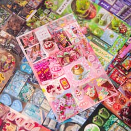 TIANZI Dessert Theme Die-Cut Stickers Book 20/30 Sheets DIY Decorative Scrapbook Phone Case Collage Aesthetic Stationery