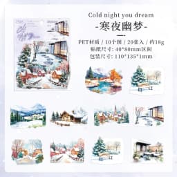 20pcs Kawaii Stationery Stickers Four Seasons Chord Song DIY Craft Scrapbooking Album Junk Journal Happy Planner Diary