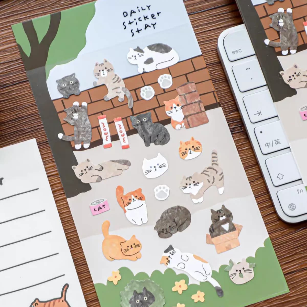 BONITO Cute Stray Cat Animals Paper Stickers Scrapbooking Diy Journal Stationery Sticker School Gift B6147
