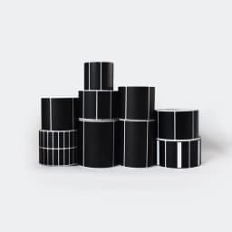 Black Thermal Transfer Label Blank Coated Paper Barcode Adhesive Sticker Waterproof Oil-proof Sticker Label with Belt