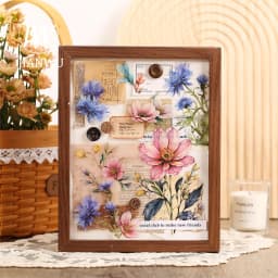 JIANWU 20 Sheets Floral Scent Series Vintage Flower Landscaping Material Collage PET Sticker Creative DIY Journal Stationery