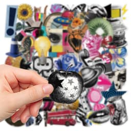 10/30/50pcs Retro Millennium Pop Art Stickers Ins Style Aesthetic Sticker DIY Suitcase Phone Notebook Cartoon Transparent Decals