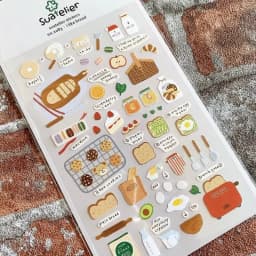 Korean Import Original Suatelier I Like Bread Baking Nylon Decorative Stationery Stickers Scrapbooking DIY Diary Album Stick
