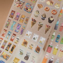 5cm * 200cm/roll Japanese cuisine series flash sand die-cutting PET tape DIY handmade materials scrapbook aesthetic stationery