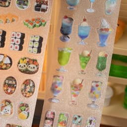 5cm * 200cm/roll Japanese cuisine series flash sand die-cutting PET tape DIY handmade materials scrapbook aesthetic stationery