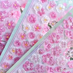 Cherry Blossom Petal Sakura Drop 3D Relief Stickers Scrapbooking DIY Journaling Stationery Diary Decor School Cute Stickers