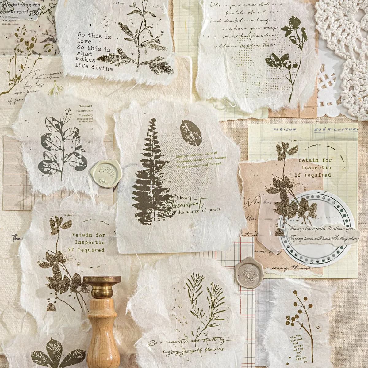20pcs/1lot Kawaii Stationery Stickers Misty flowers and plants Diary Planner Decorative Mobile Stickers Craft Sticker