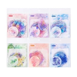 JIANWU Brilliant Series Literary Flower Watercolor Smudge Material Collage PET Sticker Creative DIY Journal Stationery
