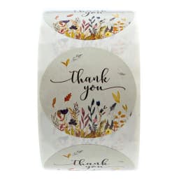 100-500PCS 1inch Round Flower Thank You Stickers Seal Labels for Gift Packaging Decoration Stationery Sticker Custom Labels