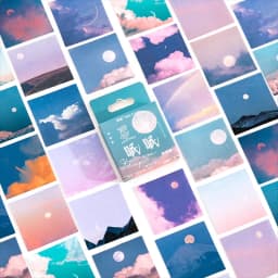 46pcs Romantic Star Stickers Cartoon Painting Decoration Scrapbooking School Supplies Flakes