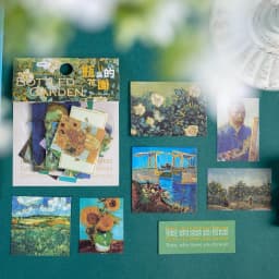 30 pcs/pack Art Oil Painting Series Decorative Golden Stickers Scrapbooking Label Diary Stationery Album Phone Journal Planner