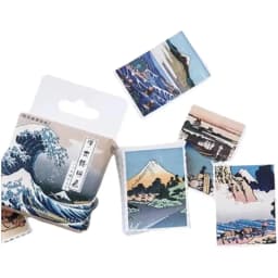 45 Pcs Ukiyo-E Period Painting Stationery Stickers for DIY Scrapbooking Decorative Diary & Album Label Gifts Creative Pack