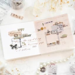 Journal GO 5x200cm Fragrance of Flowers PET Tape Foggy Masking Tape Sticker for Scrapbooking Journal Card Making Stationery