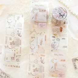 Journal GO 5x200cm Fragrance of Flowers PET Tape Foggy Masking Tape Sticker for Scrapbooking Journal Card Making Stationery