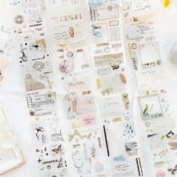 Journal GO 5x200cm Fragrance of Flowers PET Tape Foggy Masking Tape Sticker for Scrapbooking Journal Card Making Stationery