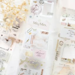 Journal GO 5x200cm Fragrance of Flowers PET Tape Foggy Masking Tape Sticker for Scrapbooking Journal Card Making Stationery
