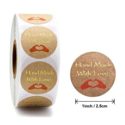 Natural Kraft Paper Thank You Stickers Seal Labes Dog Paw Print 1Inch Gift Packaging Stationery Sticker 500 Labels Per Roll