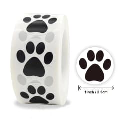 Natural Kraft Paper Thank You Stickers Seal Labes Dog Paw Print 1Inch Gift Packaging Stationery Sticker 500 Labels Per Roll