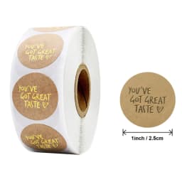 Natural Kraft Paper Thank You Stickers Seal Labes Dog Paw Print 1Inch Gift Packaging Stationery Sticker 500 Labels Per Roll