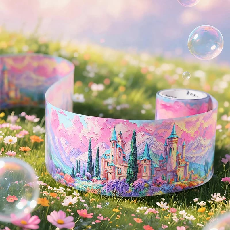 Journal GO 5cmx2m Dream Estate Scrapbook Landscape Tape Stickers for Collage Junk Journal Decoration Masking Tape Stationery