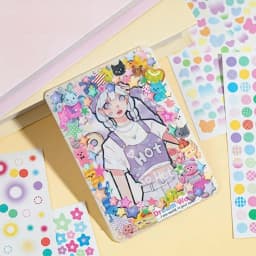 Utalo Huge 6000+ Sticker Set! Glitter, Fashion & Cute, Holo Accents for K-Pop, Journaling, Laptop. 20 Sheets 12x17cm