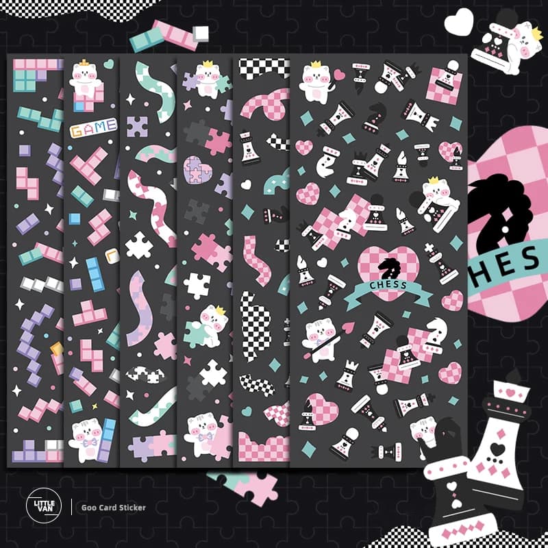 MOHAMM 12 Sheets Shiny Cool Game Stickers for Photo DIY Collage Art Album Creation Scrapbook Journal Planners