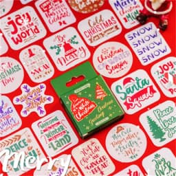 45PCS Merry Santa Claus Shaped Christmas Decorative Stickers for DIY Scrapbook Diary Album Decoration Stationery Box Set