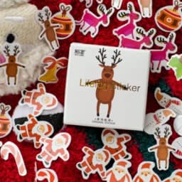 45PCS Merry Santa Claus Shaped Christmas Decorative Stickers for DIY Scrapbook Diary Album Decoration Stationery Box Set