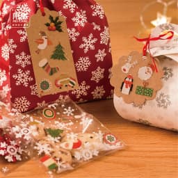 45PCS Merry Santa Claus Shaped Christmas Decorative Stickers for DIY Scrapbook Diary Album Decoration Stationery Box Set