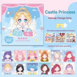 Reusable Sticker Dress-Up Stickers Removable Stickers, Kids Fashion Activities,Puzzle Restickable Book For Ages