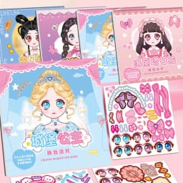 Reusable Sticker Dress-Up Stickers Removable Stickers, Kids Fashion Activities,Puzzle Restickable Book For Ages
