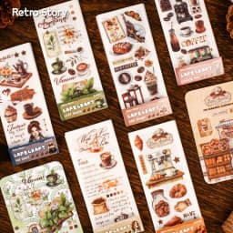 3pcs/1lot Kawaii Stationery Stickers Coffee Diary Diary Decorative Stickers Scrapbooking Craft Stickers